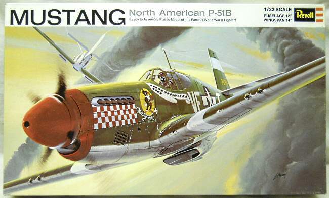 Revell 1/32 North American P-51B Mustang Shangri-La, H295 plastic model kit